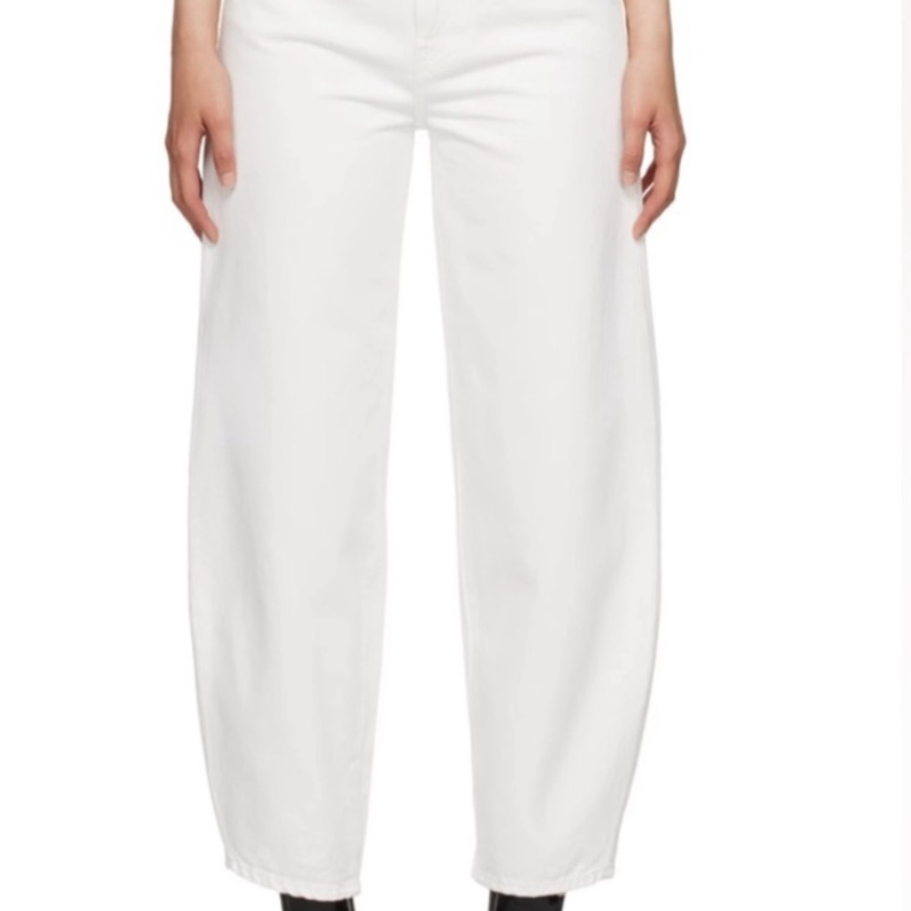 Toteme Cream Barrel-Leg Denim